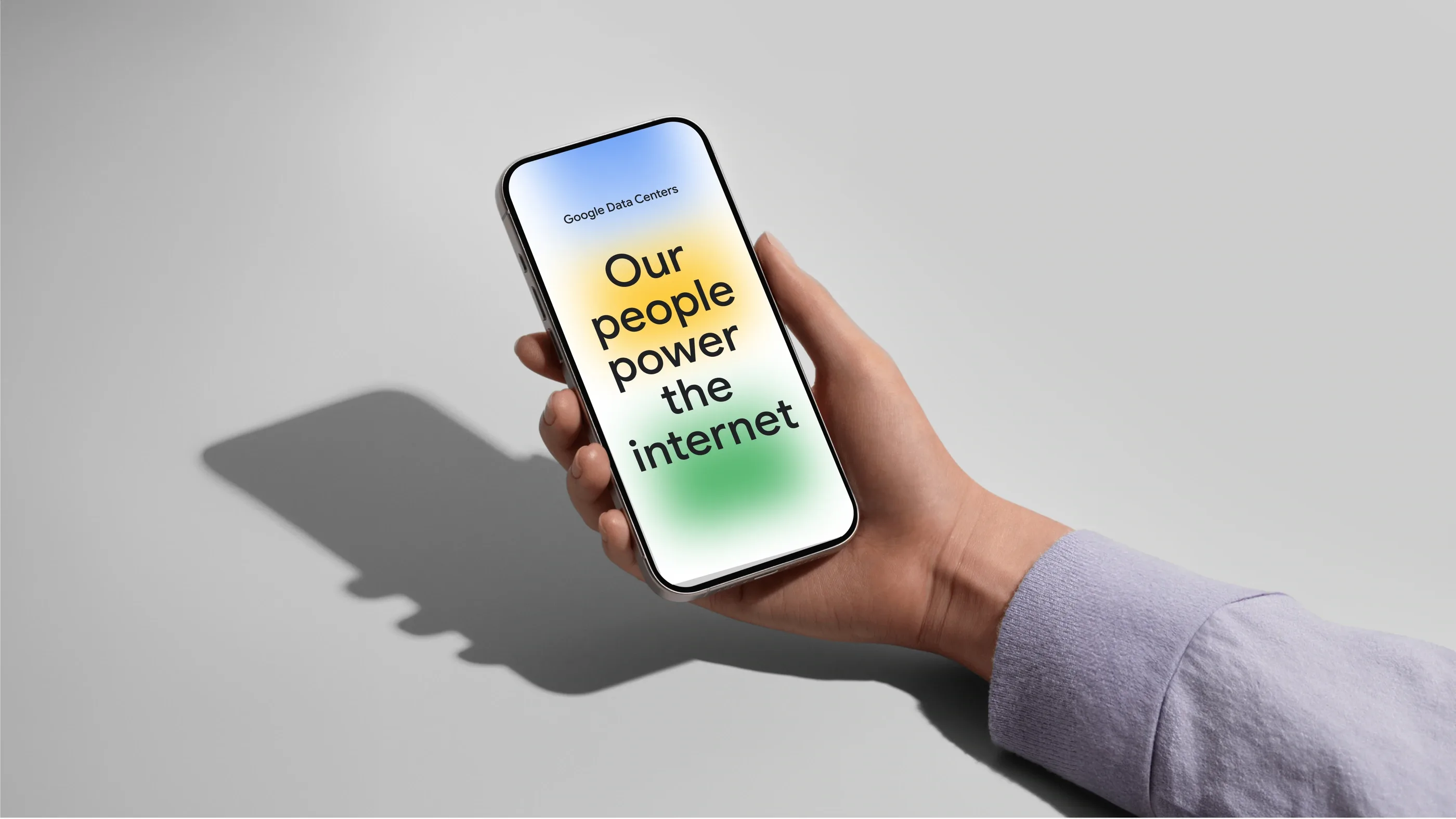 Recruitment messaging carried into a mobile touchpoint.