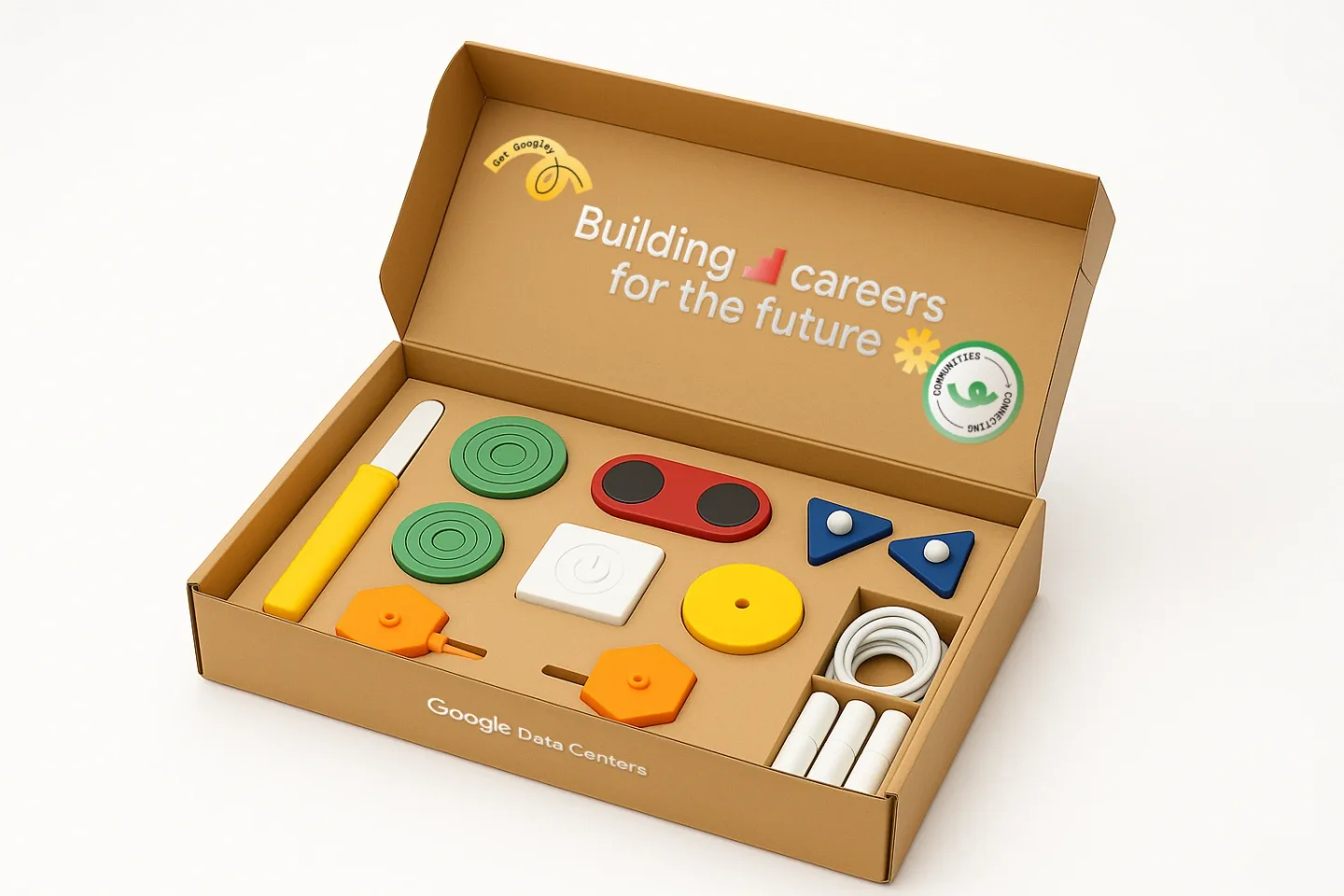 A learning kit carries the visual language into hands-on activities.