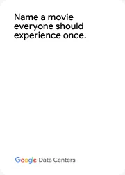 Prompt card about movies.