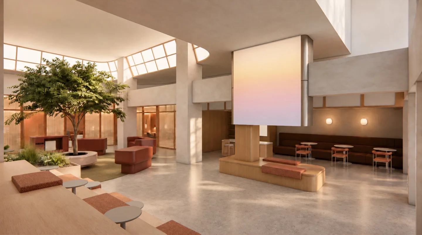 Chicago Forum: gathering and consultation, concept render.