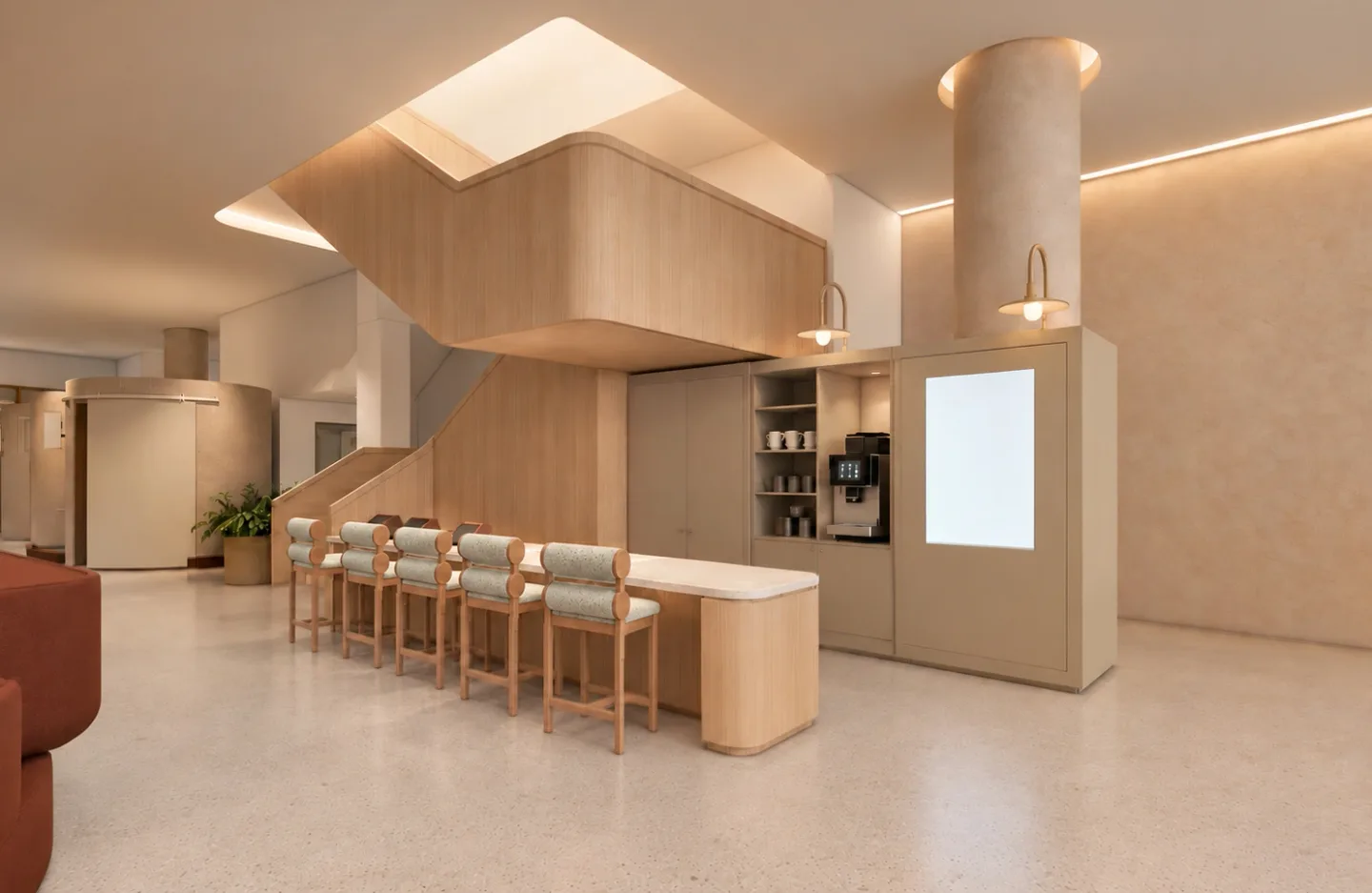 Cafe: a hospitality setting within the flagship concept.