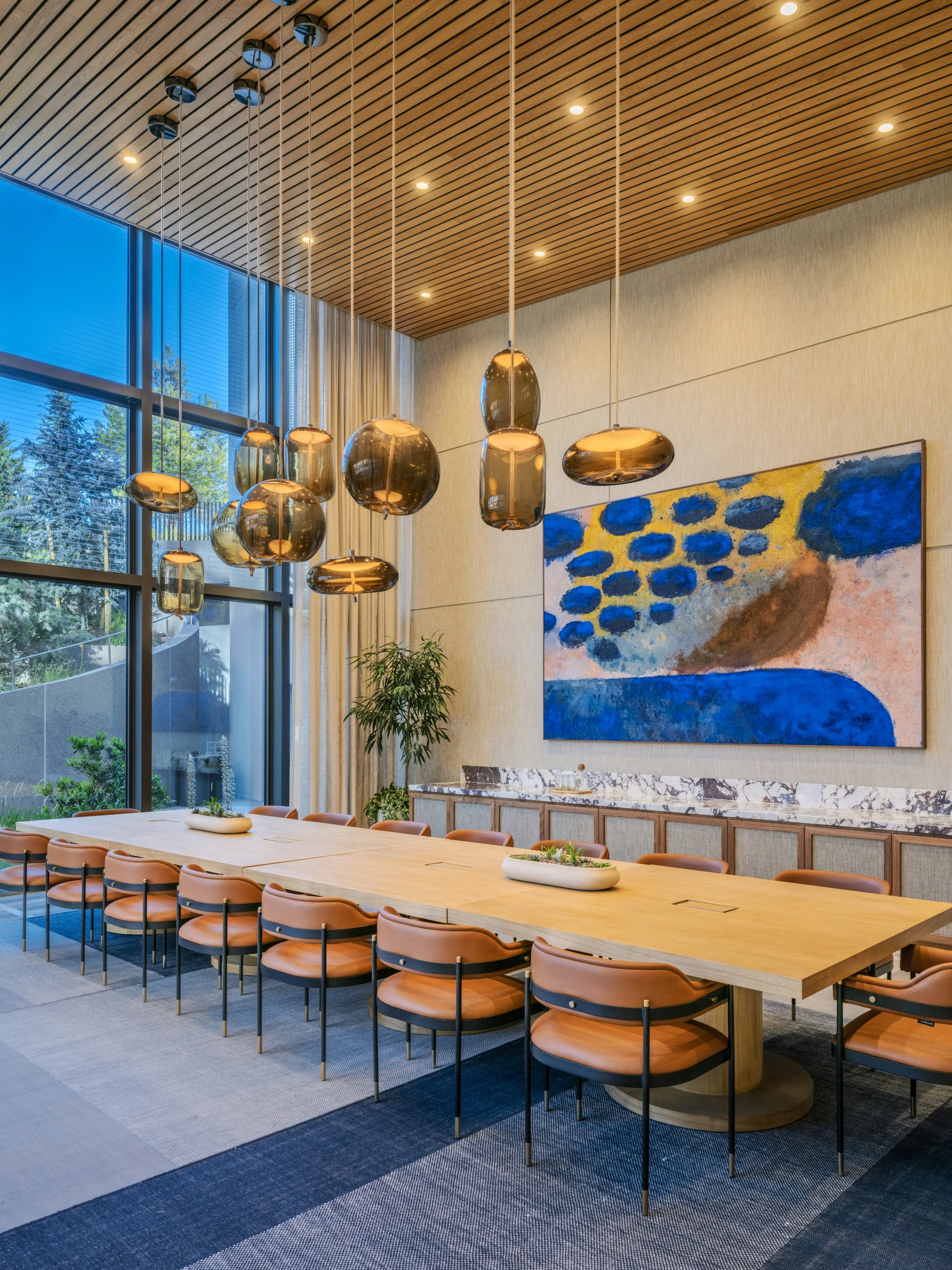 Dining room: a warm setting for gathering around a shared table.